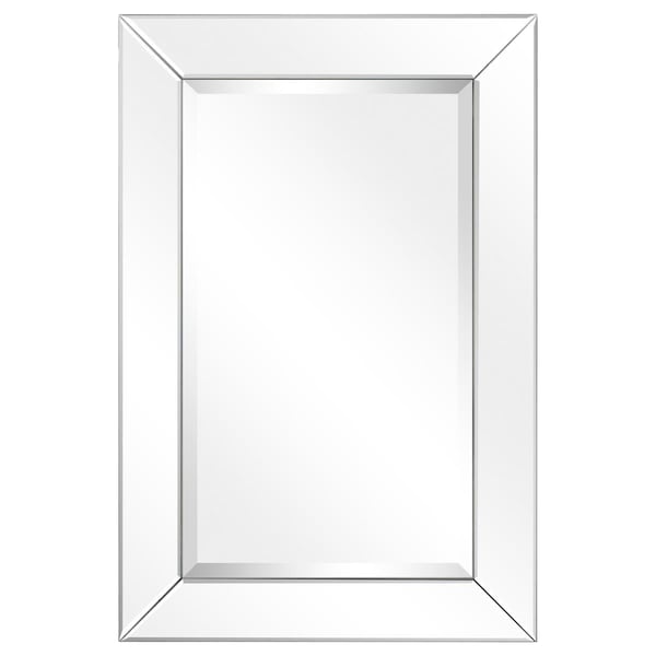 Sekkusu Furniture 20 x 30 in. Solid Wood Frame Covered Wall Mirror , Beveled Clear Mirror Panels, 1 in. Beveled Edge SE2573415 - main